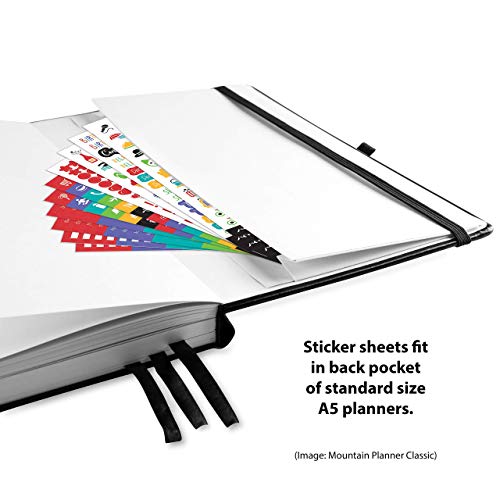 Mountain Daily Planner Stickers Set. 1154 Variety Sticker Pack. Decorative Accessories For Daily, Weekly, Monthly Planners, Journals, Notebooks. Calendar Tabs, Reminders. 14 Sheets. Productivity #TOP7