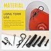 Mardatt 100Pcs Carbon Steel Clevis Pin Cotter Pin R Pin Assortment Kit, Include 10 Sizes M5 M6 M8 M10 M12 Flat Head Single Hole Clevis Pins and M2 M3 M4 Split Cotter Pins/ R Clips