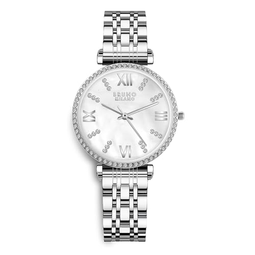 BRUNO MILANO Luxe Diamond Studded Bezel Watch for Women and Girls