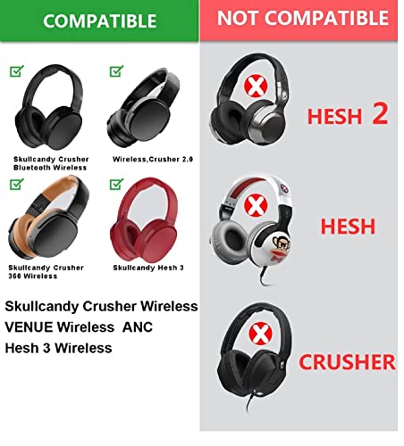 Image of VEKEFF Replacement Earpads for Skullcandy Crusher Evo ANC Hesh 3 Headphones