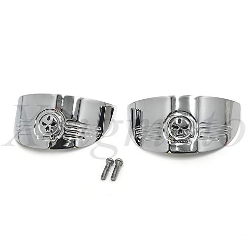 NBX- Skull Turn Signal Visors For Compatible with Harley 86-92 FXRT/86-90 FLST/88-17 FLSTC/94-17 FLHR
