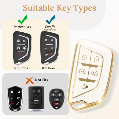 Image of Key Fob Cover for Cadillac, Silver Polished Carabiner