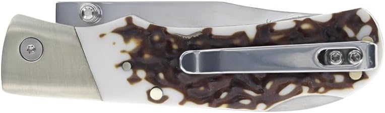 Uncle Henry 7UH Next Gen Staglon Folding Blade with 3" 7Cr Steel Blade, Staglon Handle, for Hunting, Camping, Outdoors, and EDC