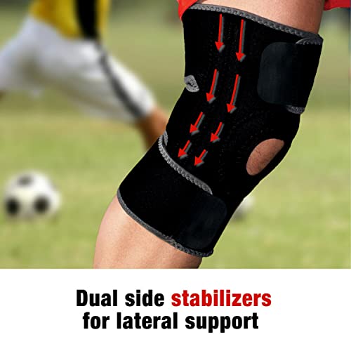 Ace Adjustable Knee Brace With Side Stabilizers Provides Support & Compression To Arthritic And Painful Knee Joints #TOP6