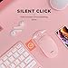 immagine 4Inphic Mouse wireless ricaricabile,mouse scorrevole unico,mouse cordless sottile carino, pulsante mute Mini mouse da viaggio 2.4G con ricevitore USB per PC laptop Mac MacBook,notebook desktop (Rosa)