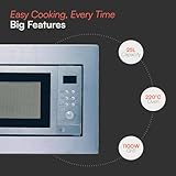 Cookology IMOG25LSS Integrated Built-in Microwave & Grill in Stainless Steel - 25 Litre Capacity - 900W - 10 Auto Cooking Presets - Child Lock - Image 3