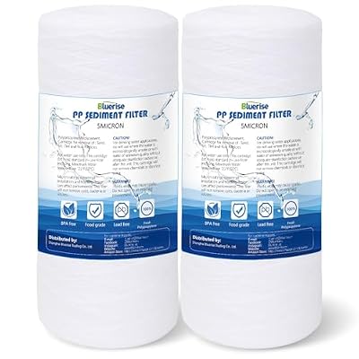 BLUERISE 5 Micron 10" x 4.5" Wire Wound Whole House Water Filter Replacement Cartridge for Sediment, Reverse Osmosis RO Filtration System Cartridge Universal for Well Water?pack of 2?