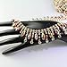PEARLY JUN 1 Yards Rhinestone Trim Chain Crystal AB Gold Fringe Sewing Dress DIY Party Wedding Bouquet for Decoration Bridal Costume Embellishment Clothing Accessories