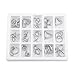 15 Pezzi in 1 Set Puzzle in Filo Metallico, Pratico IQ Mind Rompicapo Bambini Puzzle Giocattoli educativi