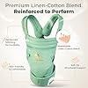 Ergonomic Baby Carrier Newborn to Toddler with Lumbar Support – Soft Structured Linen Cotton Infant Carrier with Summer Hood & Sherpa Winter Hood, Hip Healthy M Position, Front & Back Carry 7–35 lb #3