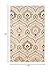 Superior Indoor Area Rug, Jute Backed, Modern Oriental Floral Damask Floor Decor for Office, Living Room, Bedroom, Entryway, Dining/Kitchen, Hardwood, Tile, Augusta Collection, 5' x 8', Beige-Brown