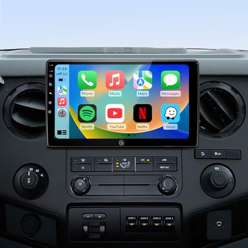 10" Car Radio Stereo for Ford F150(2004-2008) F250/F350/450/550(2008-2016) E150/250/350/ECONOLINE Van(2009-2016) Focus/Fusion(2005-2007) WiFi/Wireless CarPlay/Android Auto/HD Touchscreen/GPS