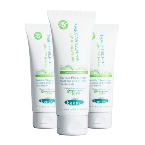 benevi ISO-Intensivcreme 75 ml mit Magnesium und Urea für trockene juckende schuppende Haut - auch als Basispflege bei Altershaut und zu Neurodermitis oder Schuppenflechte neigender Haut