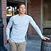 CC Perfect Slim Fit Crewneck Sweaters for Men | Lightweight Breathable Mens Sweater | Soft Fitted Pullover for Men Navy Blue