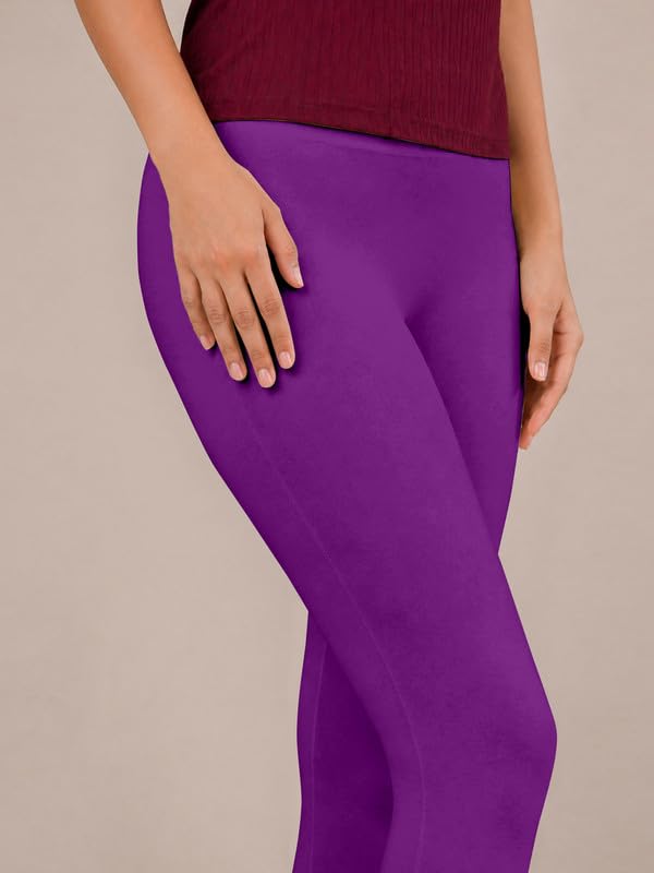 Image of TRENDMALLS Women's Microfiber Elastane Stretch Soft Churidar Length Leggings with Ultrasoft Waistband