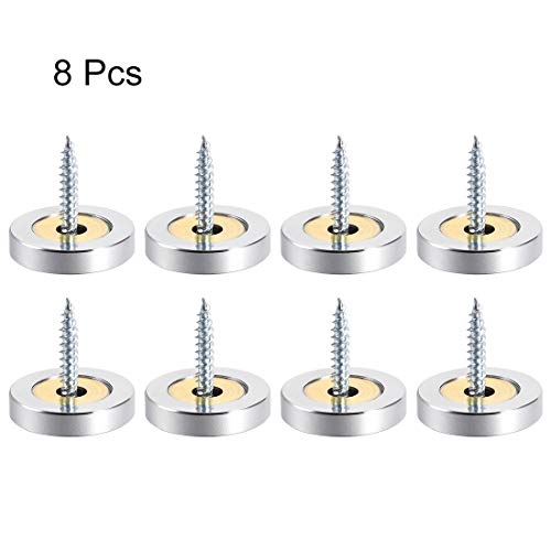 Cache-vis miroir argenté 25mm uxcell | 8 clous décoratifs - 4