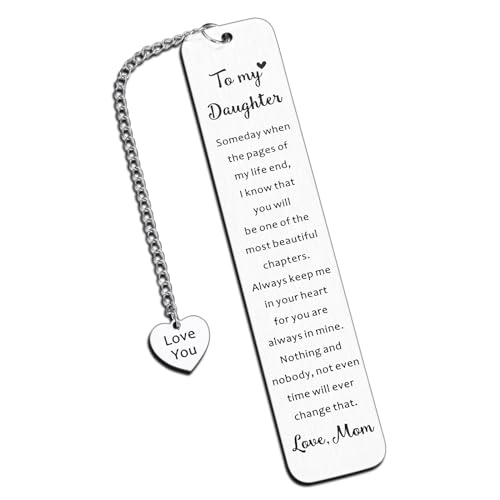 VANLOVEMAC Graduation Birthday Gifts for Daughter Adults from Mom Mothers Day Daughter Bookmark Birthday Presents for Stepdaughter Inspirational Gifts for Women College Gift for Girls