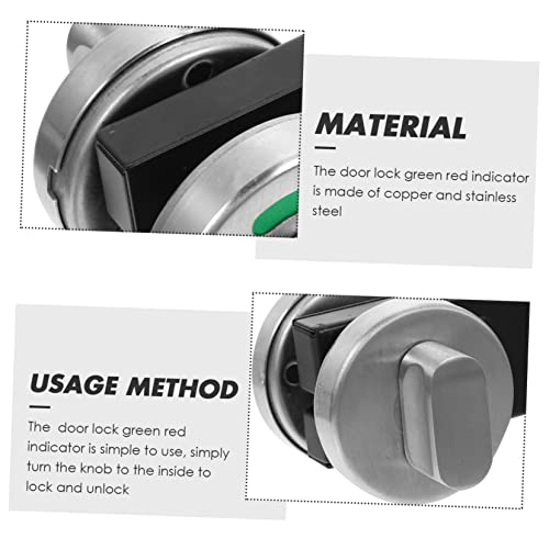 Uonlytech Red And Green Indicator Lock Bathroom Door Signs Rv Door Lock Keyless Door Knob Bathroom Privacy Lever Lock Occupied Deadbolt Restaurants Restroom Door Lock Toilet Lock Bolt Lock #TOP7