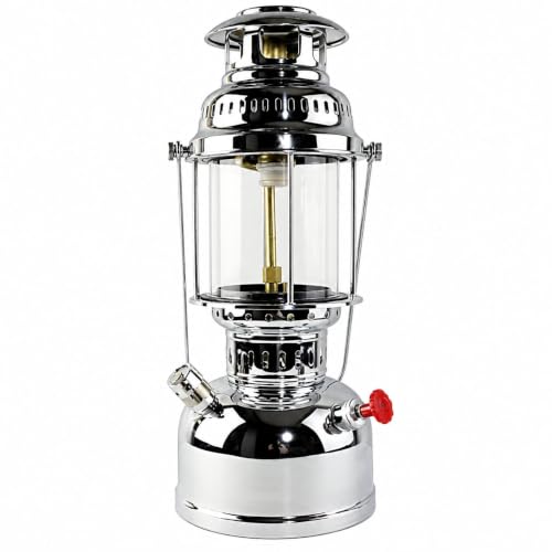 Vintage Iron Hurricane Kerosene Lantern with Glass Shade
