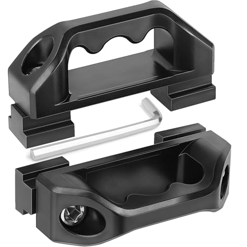 Drieaco Aluminum Truck Bed Tie Down Anchors for Toyota Tacoma 2005-2026 & Tundra 2022-2026 Factory Deck Rail System, Heavy Duty D Ring Cargo Cleats Mounts with T Slot Nuts, Pickup Bed Rail Accessories