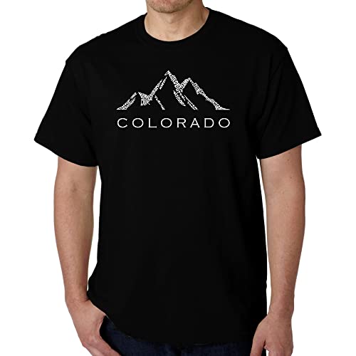 Men's Word Art T-Shirt - Colorado Ski Towns Black