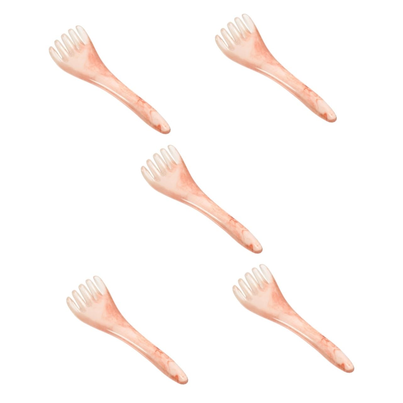 BESTYASH 5 Piezas Peine Masajeador de Cera para Cabelludo Rascador de Cabello para Estimulación del Crecimiento y Relajación Antiestático