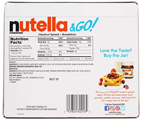 Nutella And Go Spread With Breadsticks, 1.8 Ounce (Pack Of 16) #TOP1