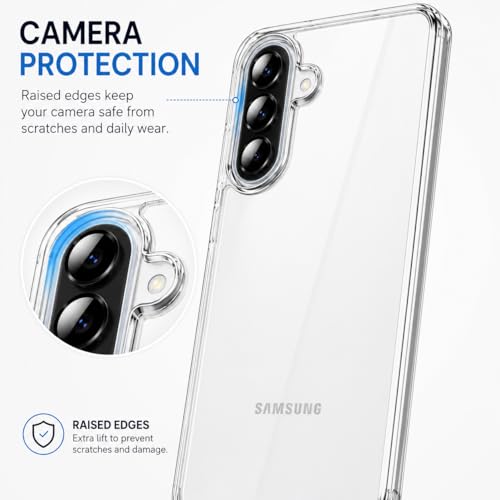Image of DIZORO Case for Samsung Galaxy A57 5G, Military Grade Drop Protection Phone Case, Yellowing Resistant, Anti-Scratch Hard PC Back, Shockproof Hard Ultra-Thin Protective Cover, Clear
