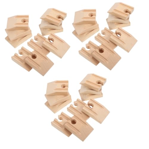 Abaodam 3sets Rolling Train Track Expansion Wooden Train Track Toy Replacement Parts 10pcs*3