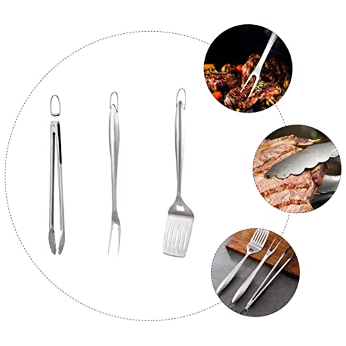 Set de utensilios para parrilla en acero inoxidable miniatura 4