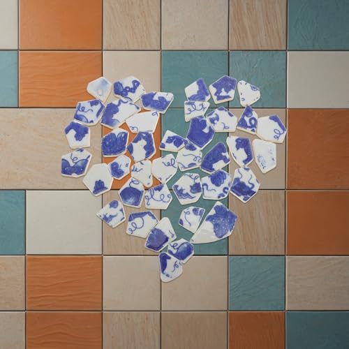 Mosaïque céramique bleue pour décorer vos pots de fleurs et murs - 7