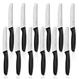 OPOLIA Frühstücksmesser Wellenschliff 12 Stück,Premium Edelstahl Tafelmesser...