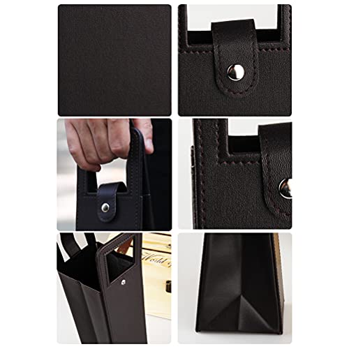 Bolsa de couro da moda para vinho Bolsa única para embalagem de vinho com alça Sacos para presente r