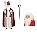 Produktbild Scherzwelt Nikolaus Kostüm Bischof Weihnachten Gr L/XL + Perücke - Bart + Stab Weihnachten