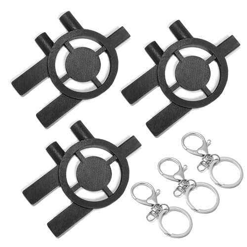 Image of 3PCS Paper Towel Dispenser Key Replacement for Cintas & Sanis Toilet Paper and Soap Dispensers with Key Rings,3-in-1 Tissue Box Key Accessories for Commercial Business Home Office School Maintenance