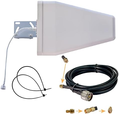 700~3700mHz 9dBi External Antenna Outdoor Directional Covering Verizon AT&T & All 5G 4G Cell Phone Bands 10ft Cable