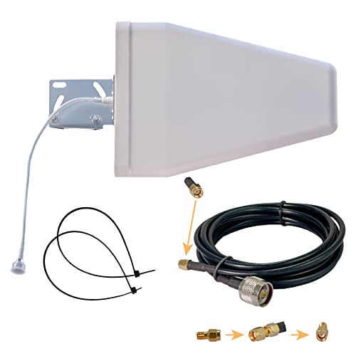 700~3700Mhz 9Dbi External Antenna Outdoor Directional Covering Verizon At&T & All 5G 4G Cell Phone Bands 10Ft Cable #TOP28