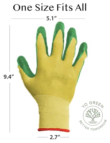 Image of Yo Green Gardening Hand Tools Set - 5 Pcs (Cultivator, Trowel, Fork) | Gardening Tools for Home Garden | Durable Plant Tool Kit | Farming Tools (3 Pc Tool + Gloves + Sheet)