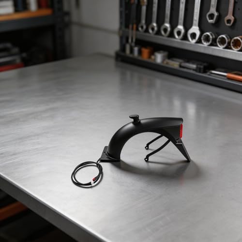 Garde-boue arrière Ninebot Plus noir en ABS rigide avec support d'éclairage