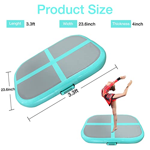 PPXIA AirBlock Aufblasbare Gymnastikmatte Turnblock Tumbling Block Trainings block Trainigsmatte Sportblock Gymnatikblock mit pumpe(100 * 60 * 10cm)