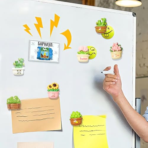21 imanes decorativos con diseño planta para refrigerador miniatura 3