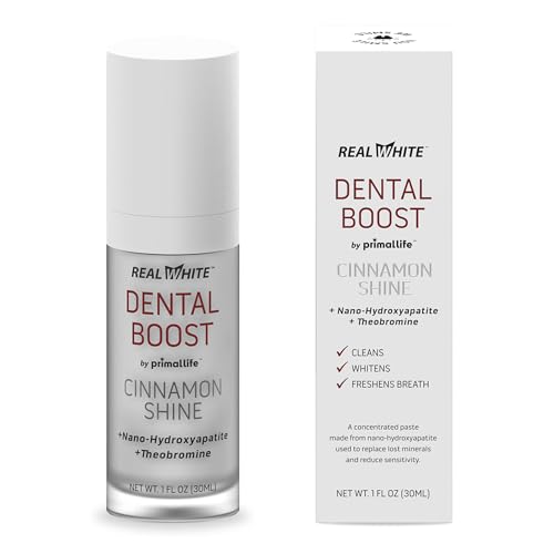 Image of Primal Life Organic Real White Dental Boost - Natural, Organic Teeth Whitener - Peroxide Free - Nano-Hydroxyapatite Paste (Cinnamon)