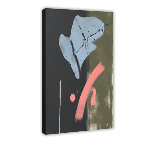 Peinture bleue et corail pour salon et chambre à coucher avec 4 affiches déco
