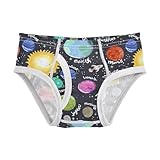 Ollabaky Solar System Boys' Underwear 100% Cotton Boys Briefs Soft Toddler Underwear Size 4T