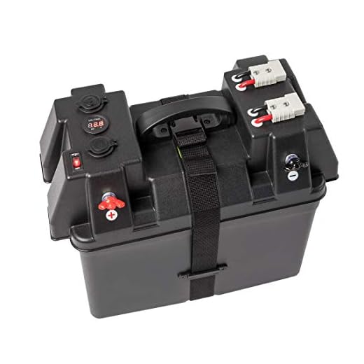WATTSTUNDE Akku Batteriebox für 100Ah AGM Batterie - für Wohnmobil, Camper, Bootsmotor Elektromotor Aussenboarder (BAX110)