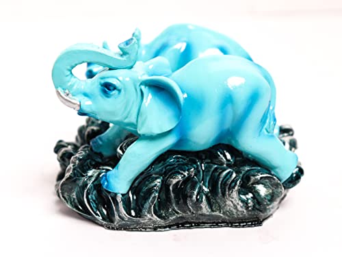 The Spiritual Living Feng Shui Indomitable Powerful Animals Pair Elephant and Rhinoceros to Protect from Violent 7 Star and Good Luck || Size - 9.5 cm X 8 cm X 6 cm