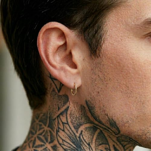 Image of Via Mazzini 11mm Clip-On Non-Pierced Earrings Hoops Fake Earrings /Lip Nose Belly Eyebrow Earrings Body Jewellery For Men & Women (1 Pair)