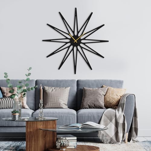 Reloj de pared metálico silencioso 30 pulgadas miniatura 1