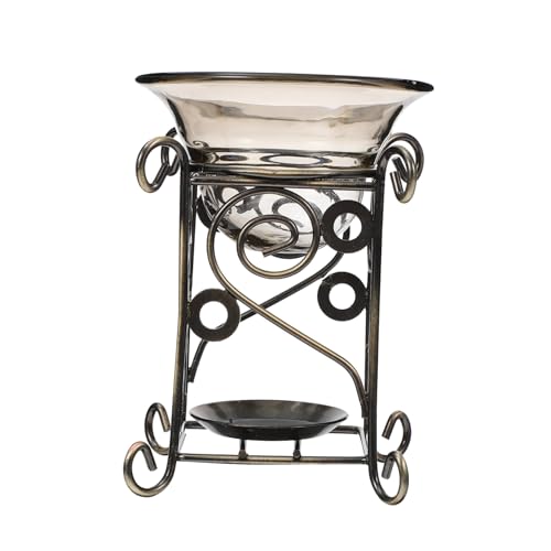 HYTROVE 1 Pc Aceites Titulares Exterior Difusor Quemador Aparato Más Cálido Titular De Incienso Al Aire Libre Mecha Tiki Aroma Plato Calentador De Velas Marco De Hierro