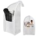 Kulturbeutel Stehend Wasserabweisend, Reise-Kosmetikpinsel-Halter, Faltbarer Make-up Organizer für Zahnbürsten (Weiß-1 Stück)